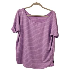 Purple and White GAP Striped T-Shirt